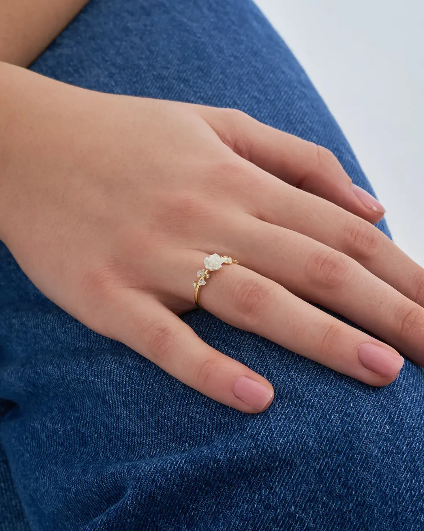 Bague - White Rose