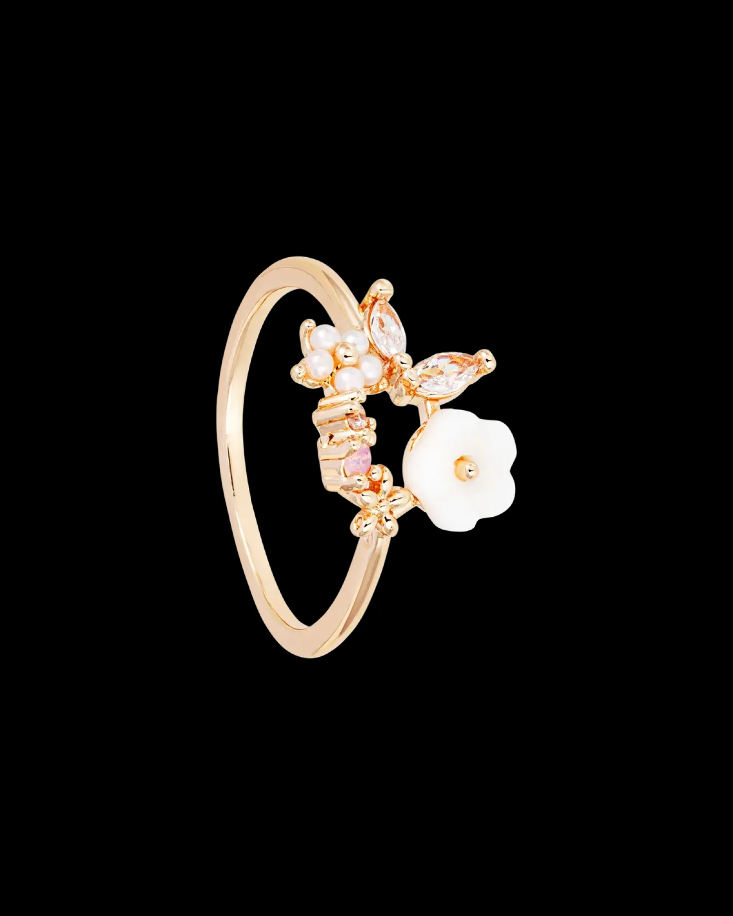 Bague - Zirconia Floral