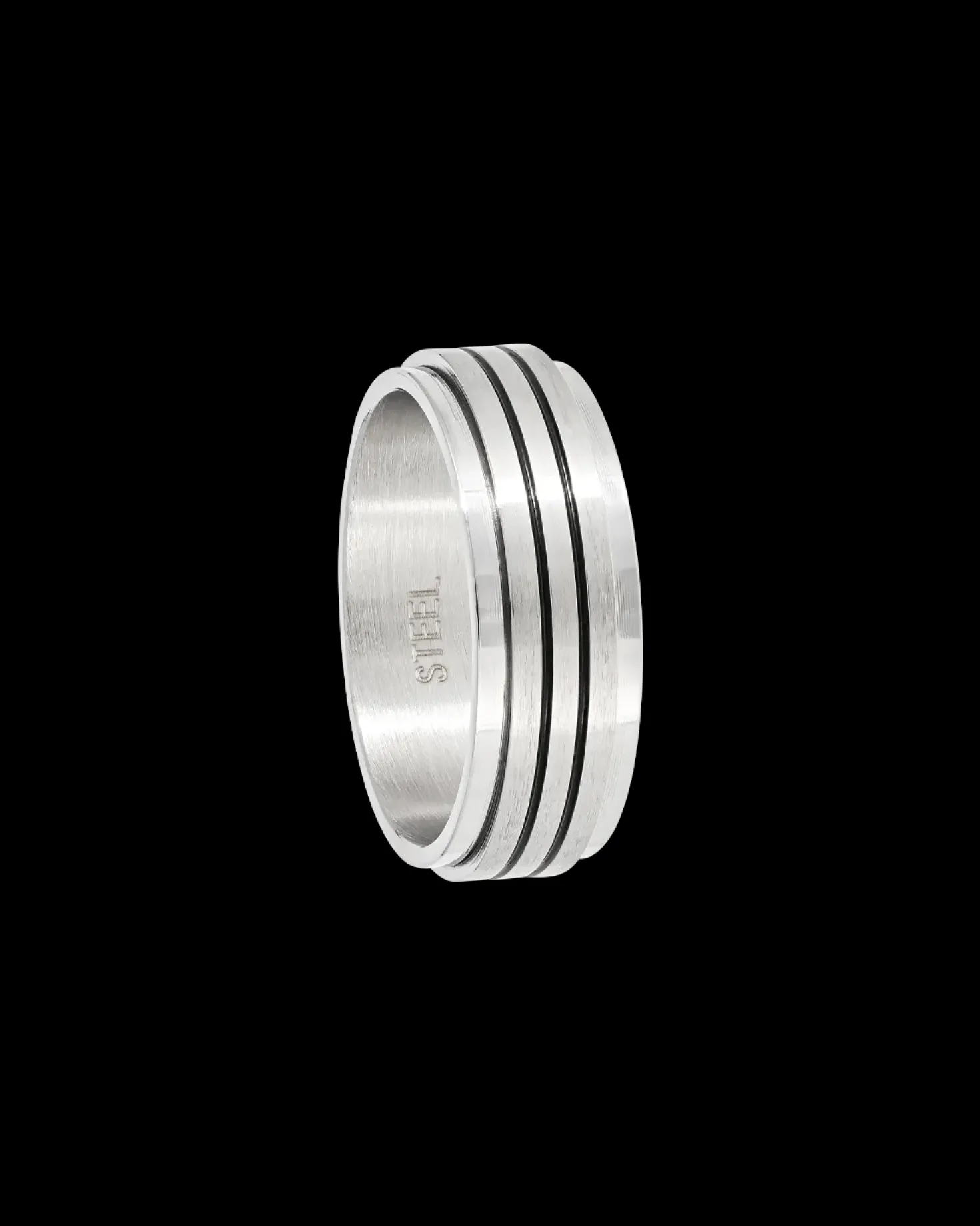 Bague pour homme - Black Stripes