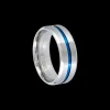 Bague pour homme - Blue Stripe
