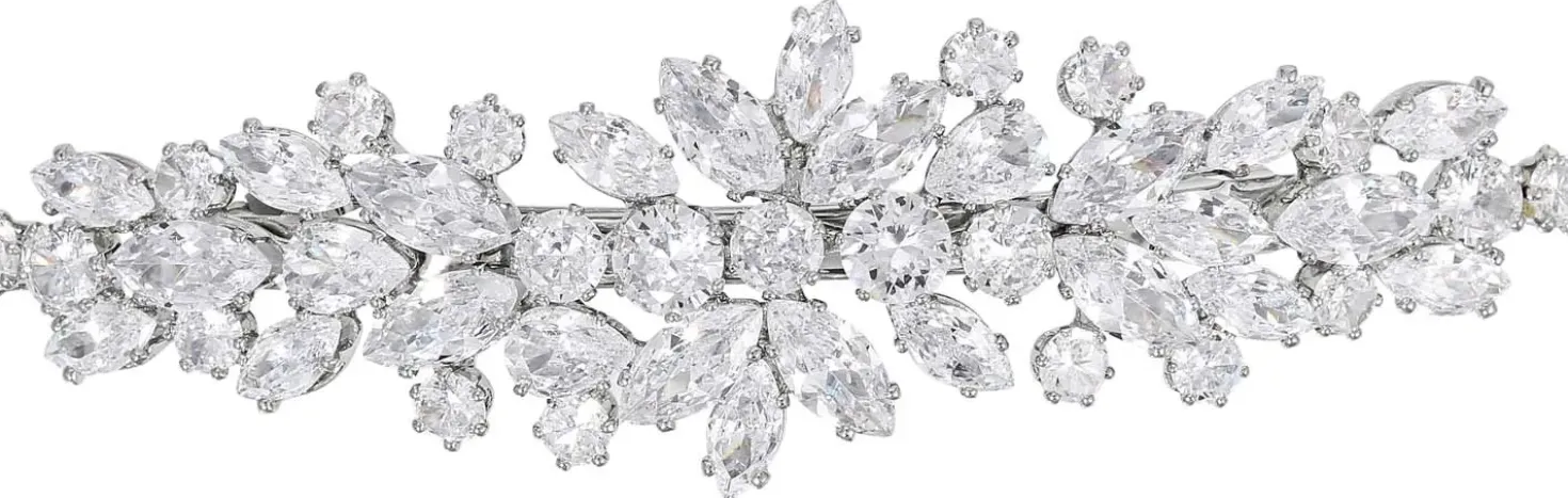 Barrette - Floral Zirconia
