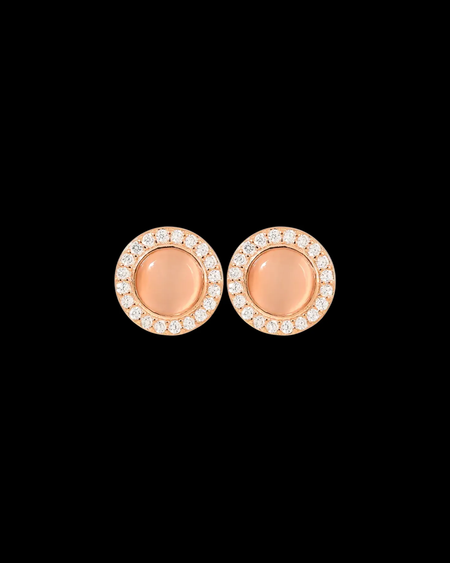 Boucles d’oreilles - Rose Cateye