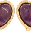 Boucles d'oreilles clips - Purple Heart
