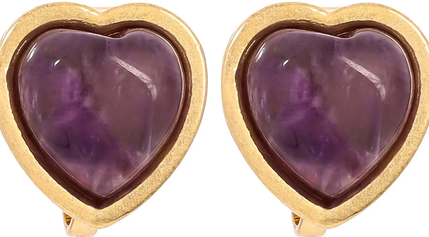 Boucles d'oreilles clips - Purple Heart