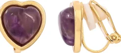 Boucles d'oreilles clips - Purple Heart