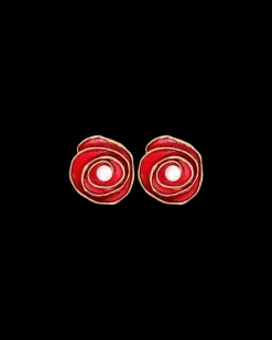 Boucles d'oreilles clips - Rose Spiral