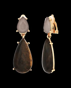 Boucles d'oreilles clips - Gem Teardrops