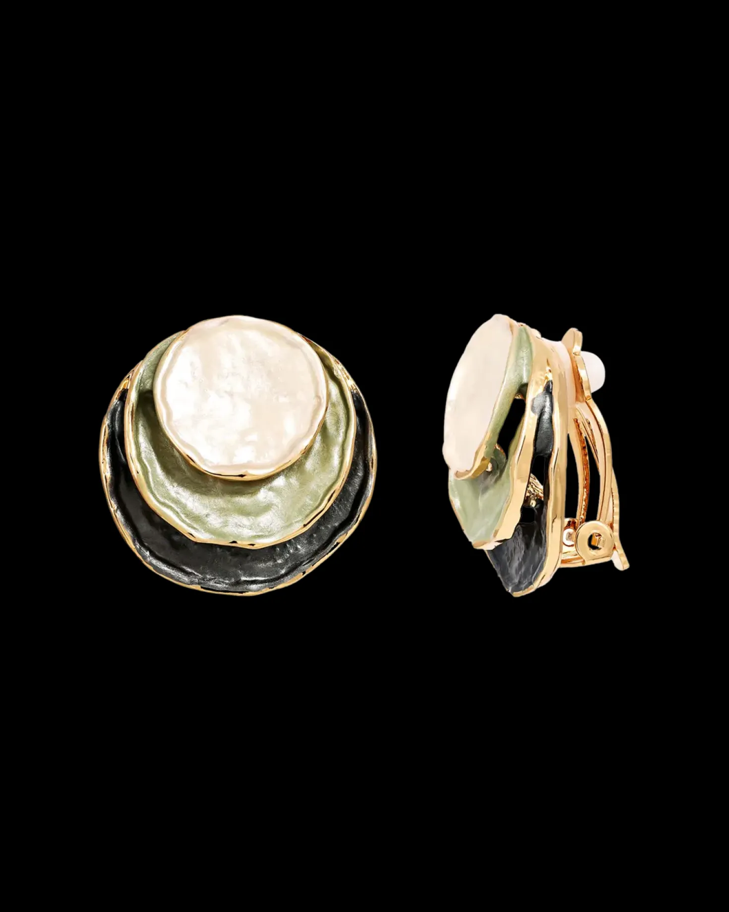 Boucles d'oreilles clips - Vintage Circle