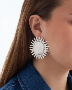 Boucles d'oreilles clips - Silver Sun