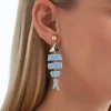 Boucles d'oreilles clips - Blue Sea