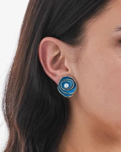 Boucles d'oreilles clips - Floral Spiral