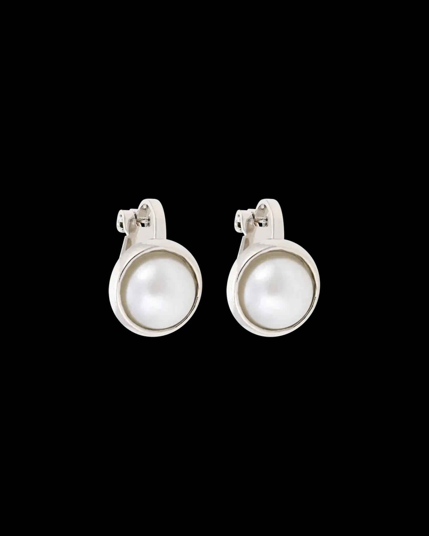 Boucles d'oreilles clips - Silver Pearl
