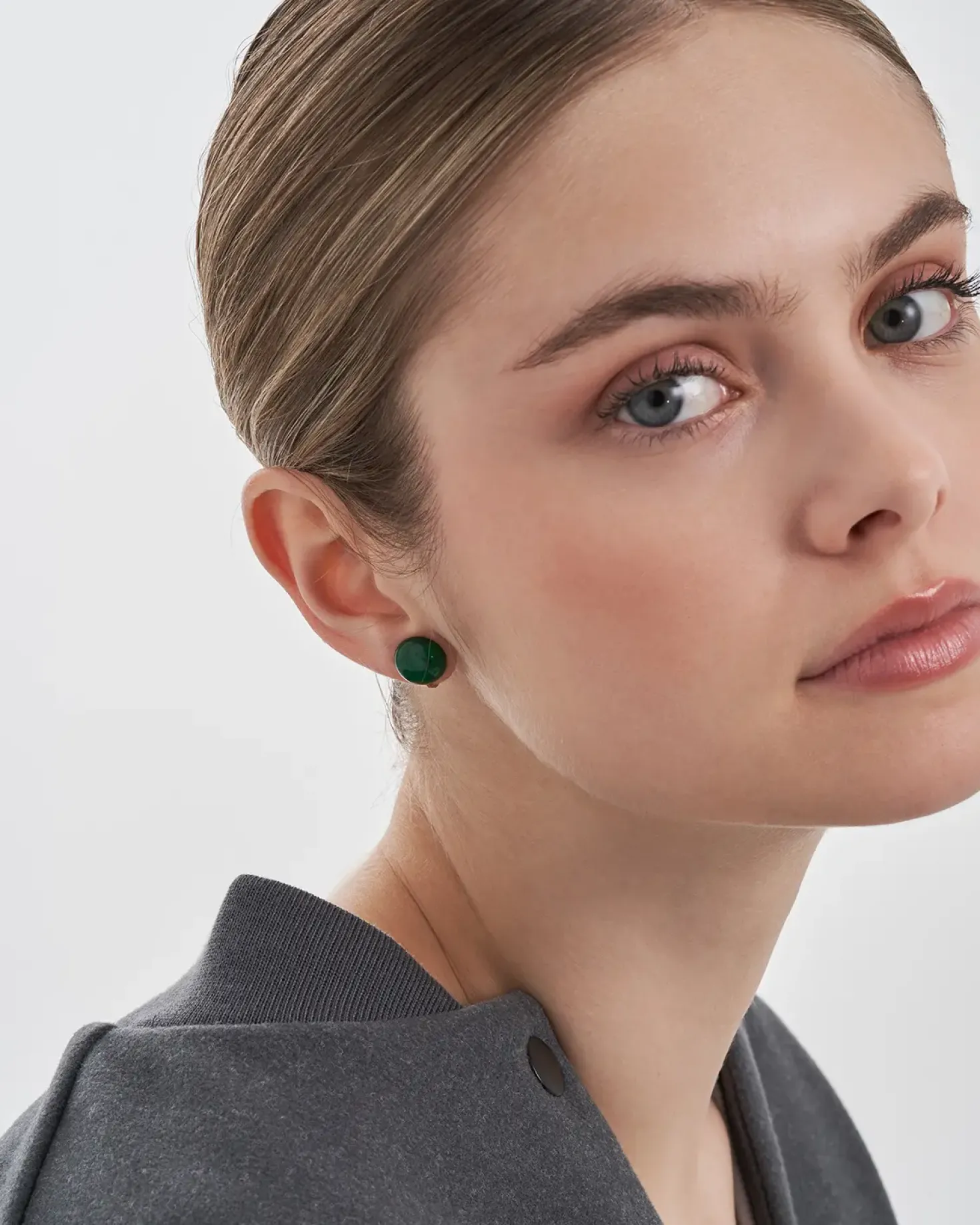 Boucles d'oreilles clips - Moss Agate