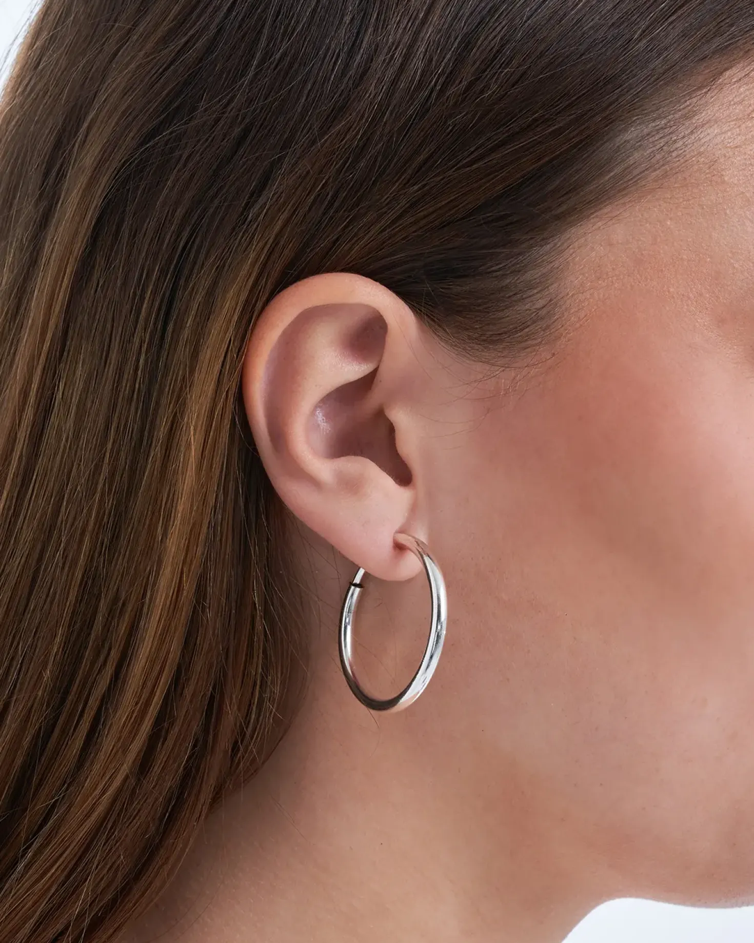 Boucles d'oreilles clips - Silver Hoops