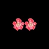 Boucles d'oreilles clips - Pink Flower