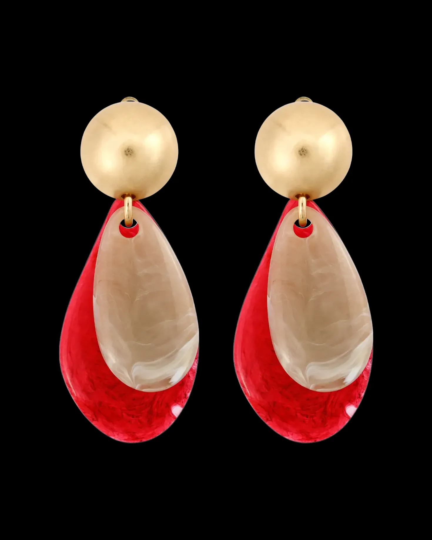 Boucles d'oreilles clips - Scarlet Stack