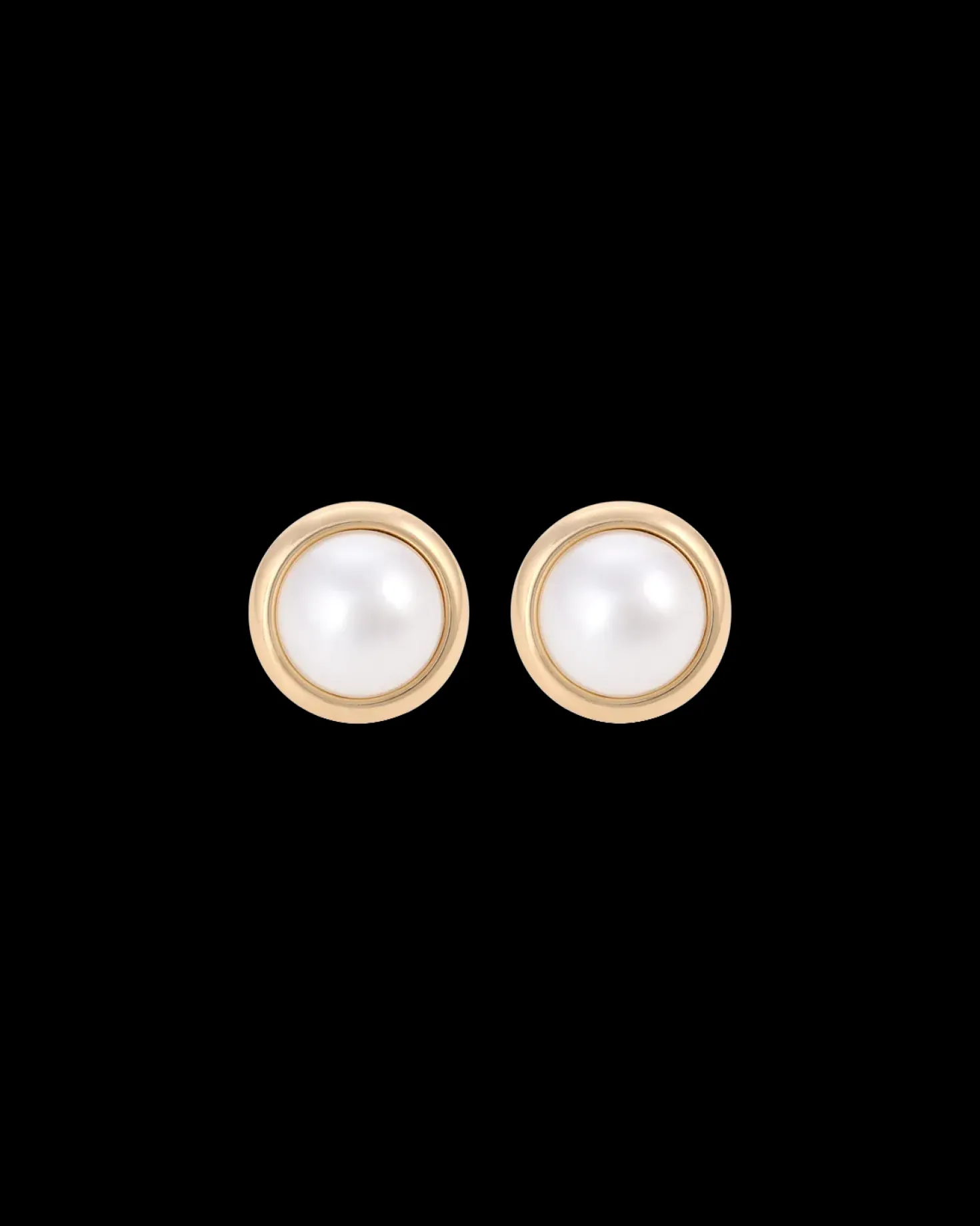 Boucles d'oreilles clips - Golden Pearl Duo