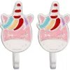 Boucles d'oreilles clips fille - Sleeping Unicorn