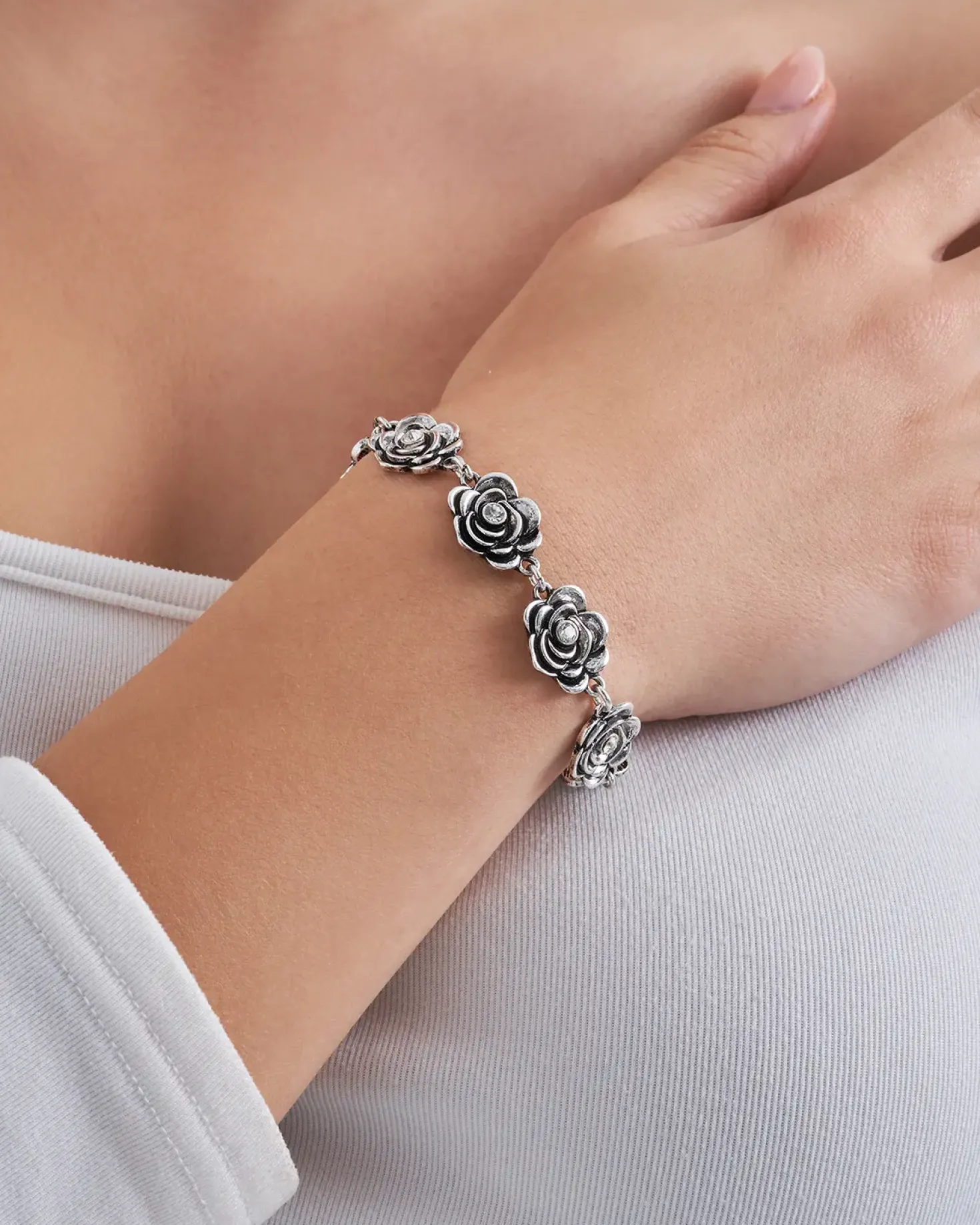 Bracelet - Silver Rose