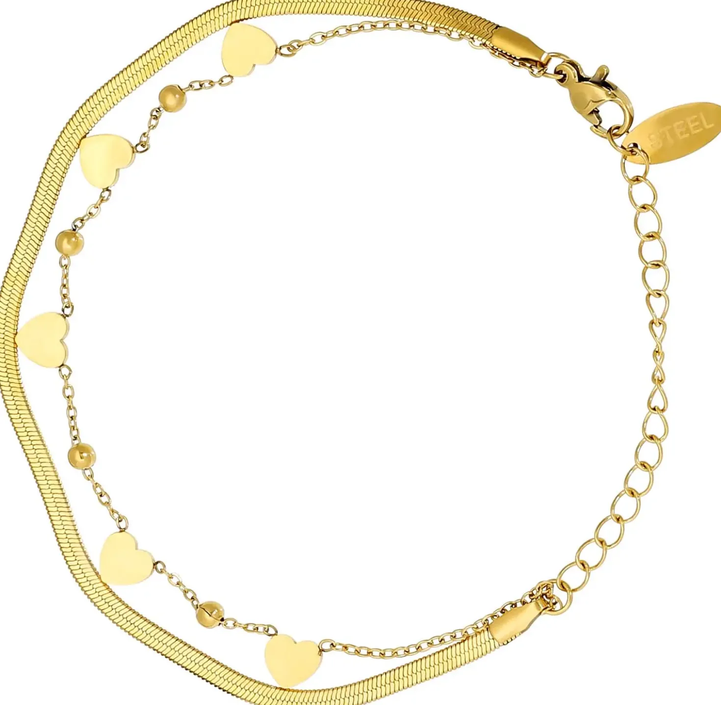 Bracelet - Steel Hearts