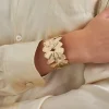 Bracelet jonc - Golden Blossom