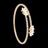 Bracelet jonc - Golden Floral