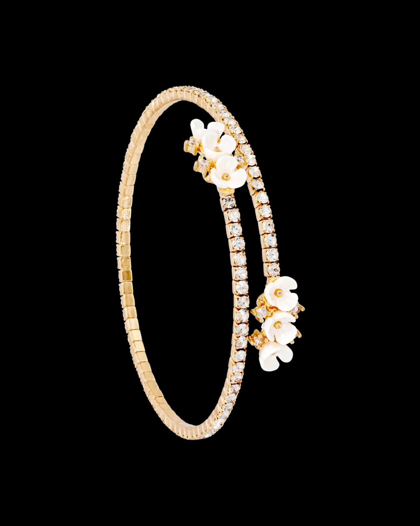 Bracelet jonc - Golden Floral