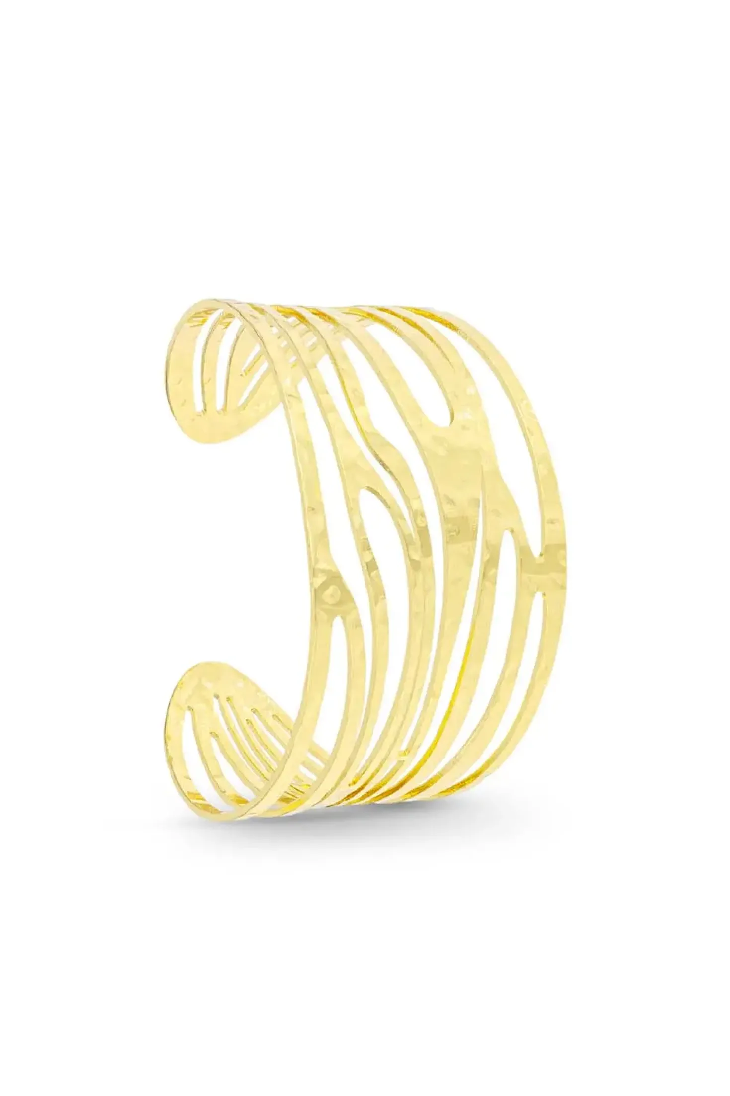 Bracelet jonc - Golden Hammered