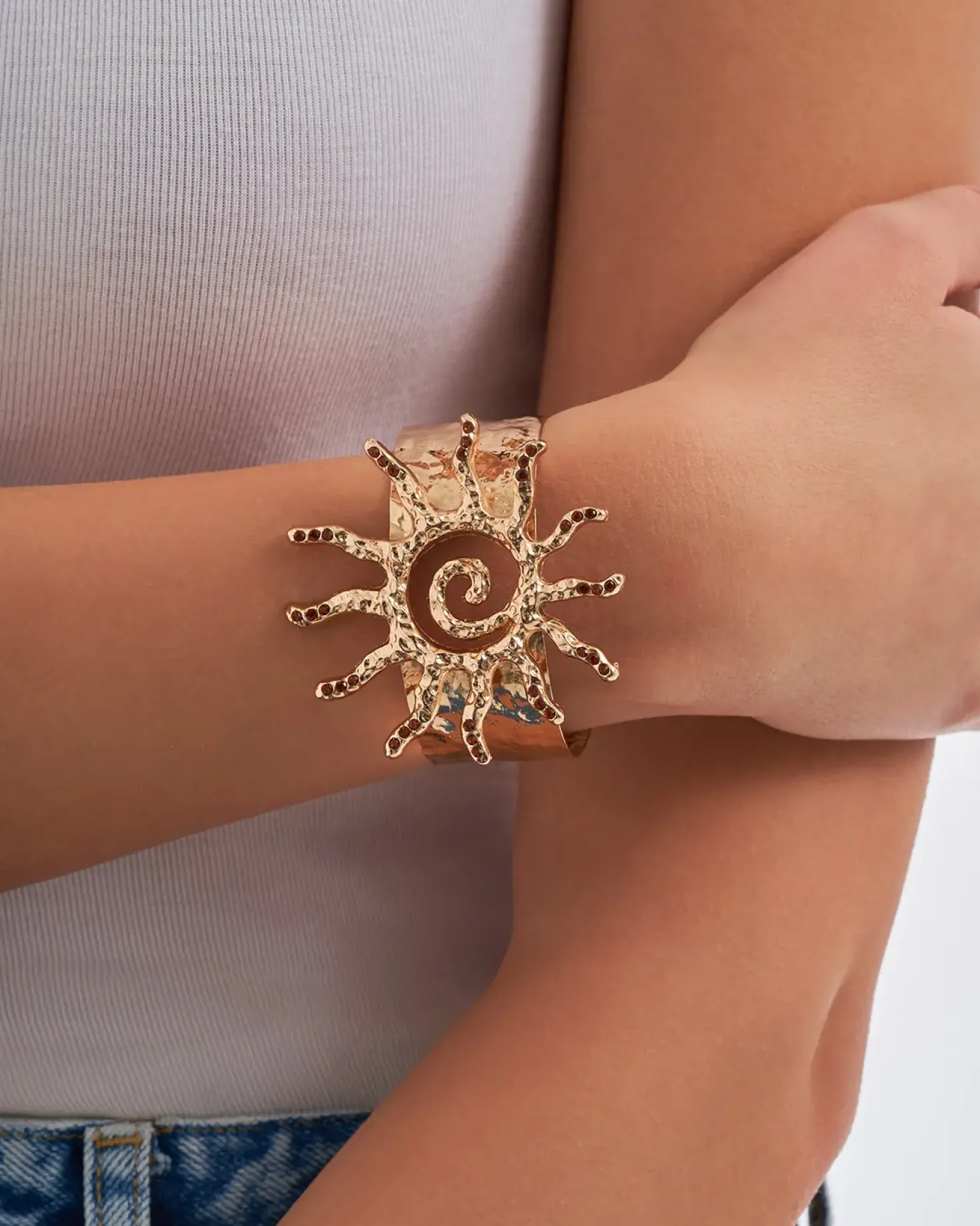 Bracelet jonc - Hammered Sun