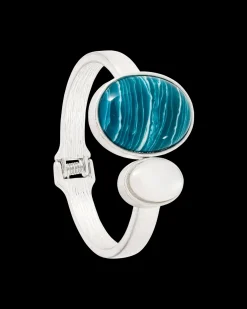 Bracelet jonc - Oval Amazonite