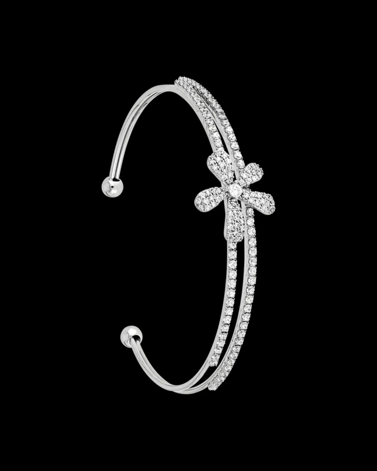 Bracelet jonc - Zirconia Flower