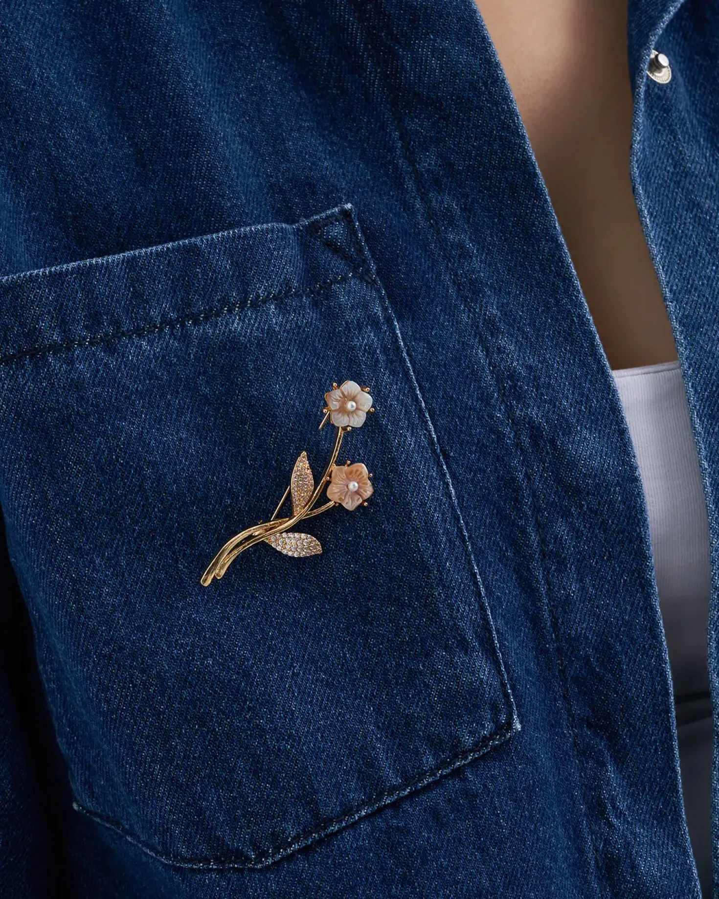 Broche - Pearly Blossom