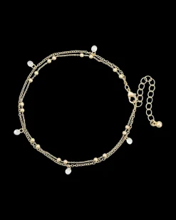 Chaînette de cheville - Zirconia Gold