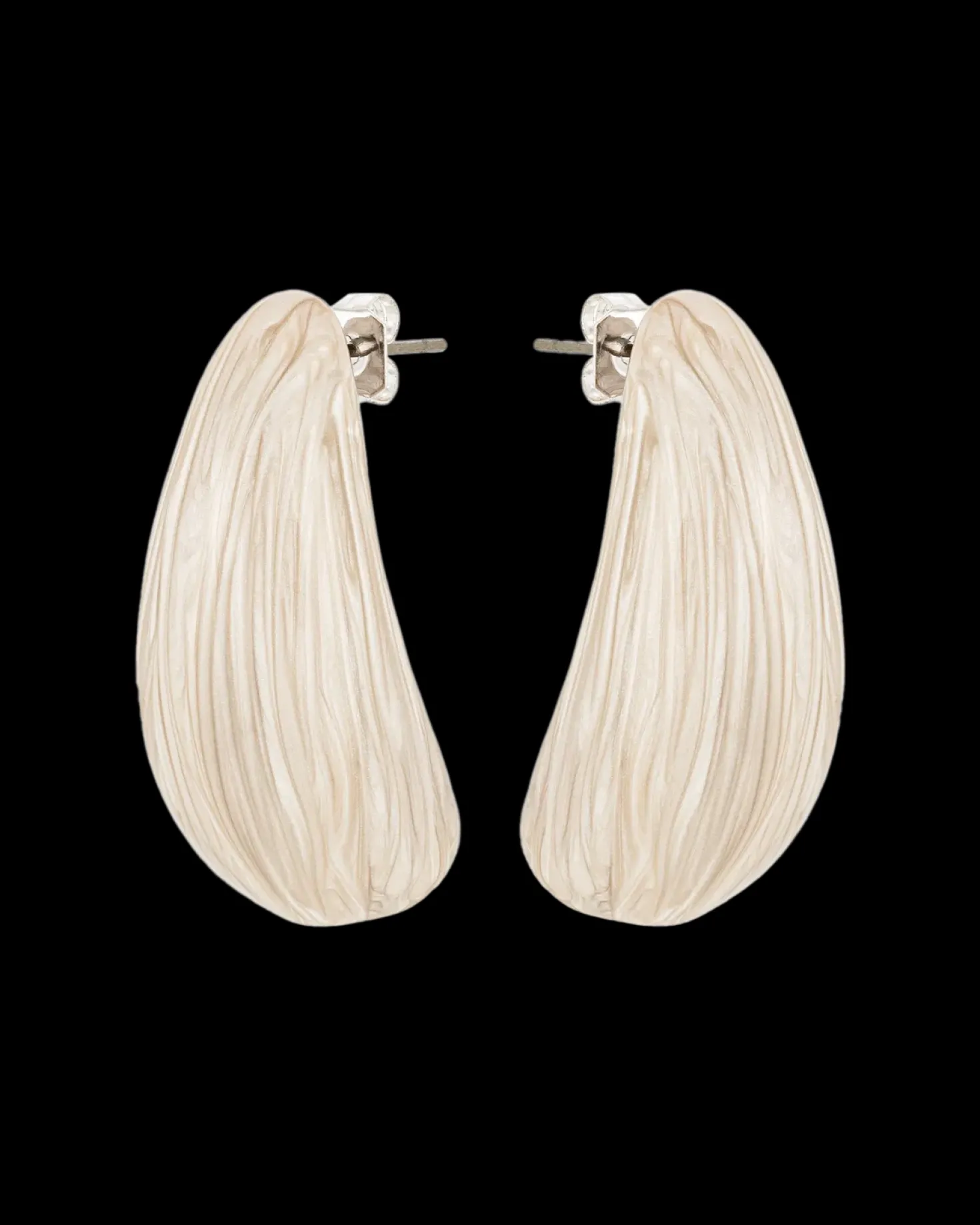 Clous d'oreilles - Beige Swirl