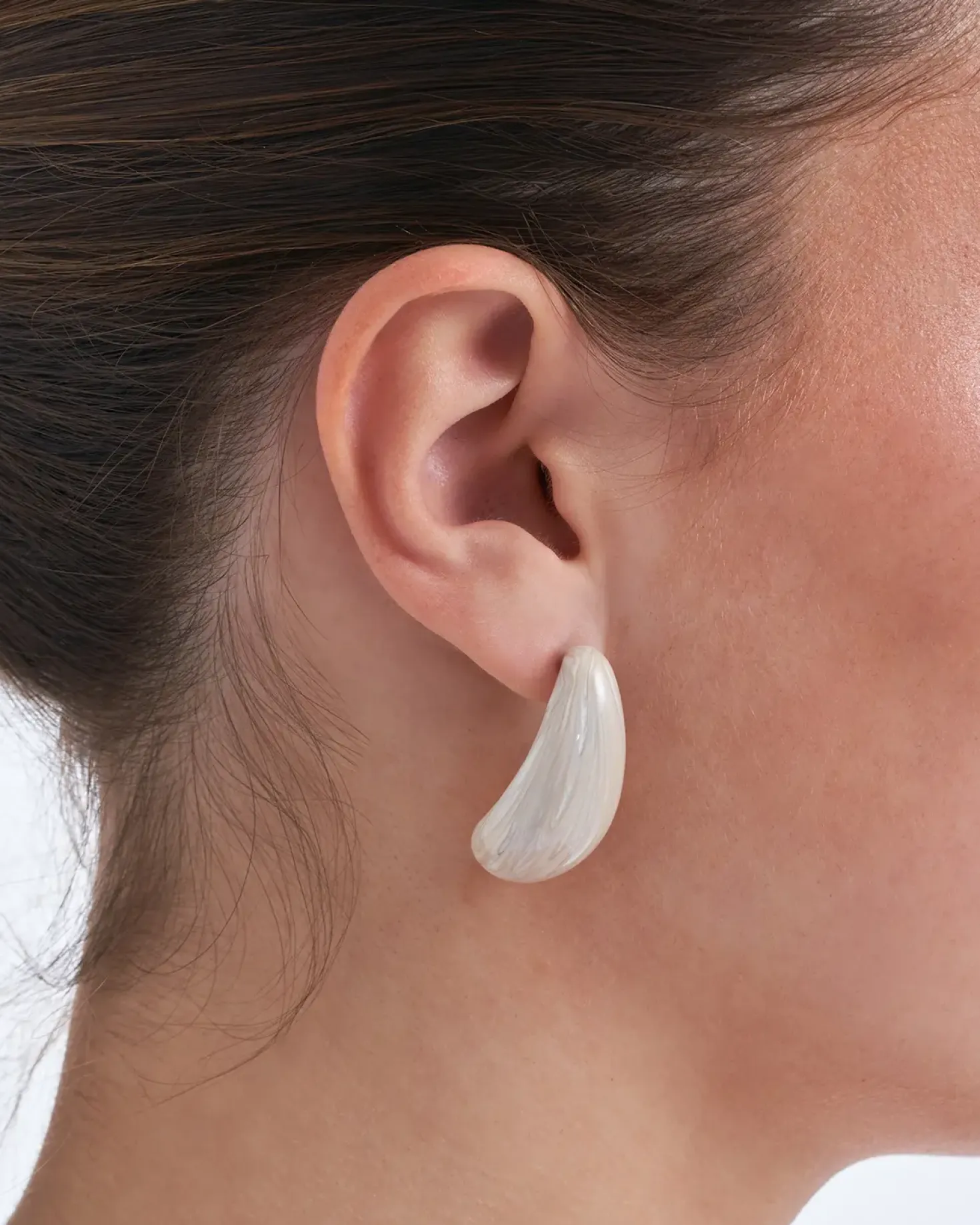 Clous d'oreilles - Beige Swirl