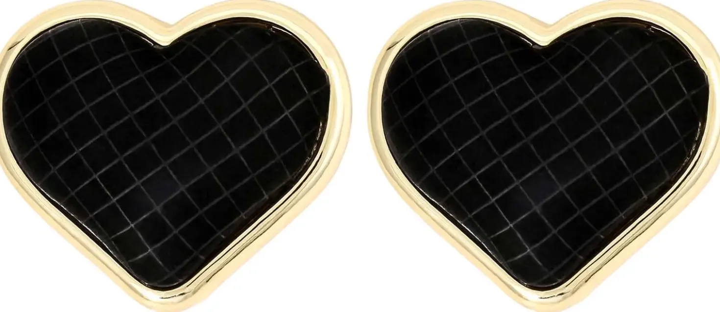 Clous d'oreilles - Black Hearts