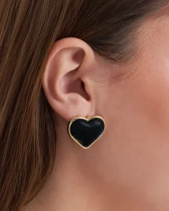 Clous d'oreilles - Black Hearts