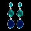 Clous d'oreilles - Blue Forms