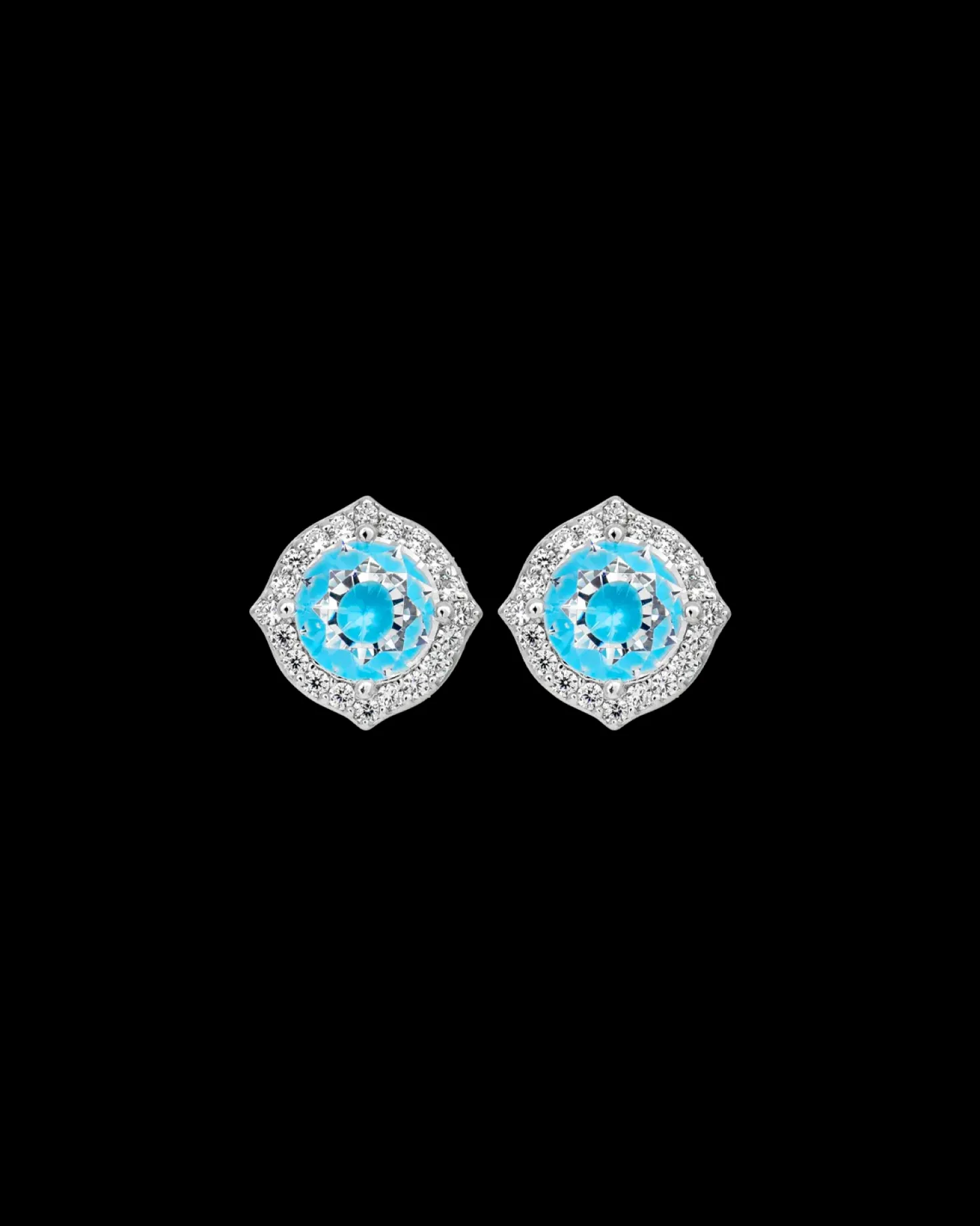 Clous d'oreilles - Blue Halo