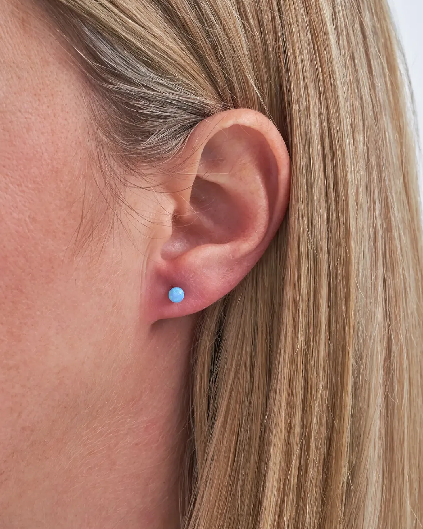 Clous d'oreilles - Blue Opal