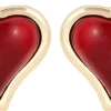 Clous d'oreilles - Burgundy Hearts