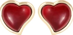Clous d'oreilles - Burgundy Hearts
