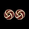 Clous d'oreilles - Burgundy Knot