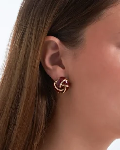 Clous d'oreilles - Burgundy Knot