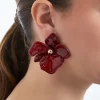 Clous d'oreilles - Burgundy Blossom