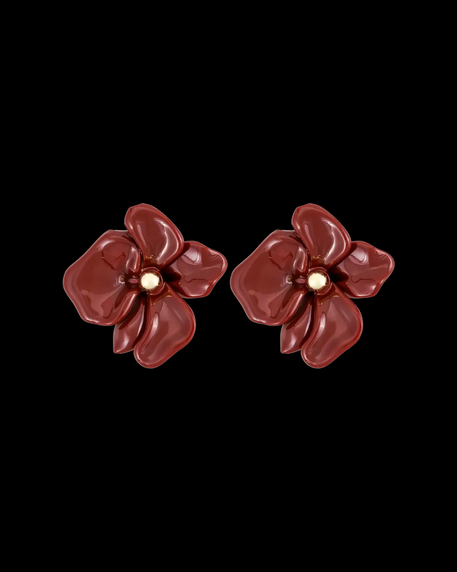 Clous d'oreilles - Burgundy Blossom