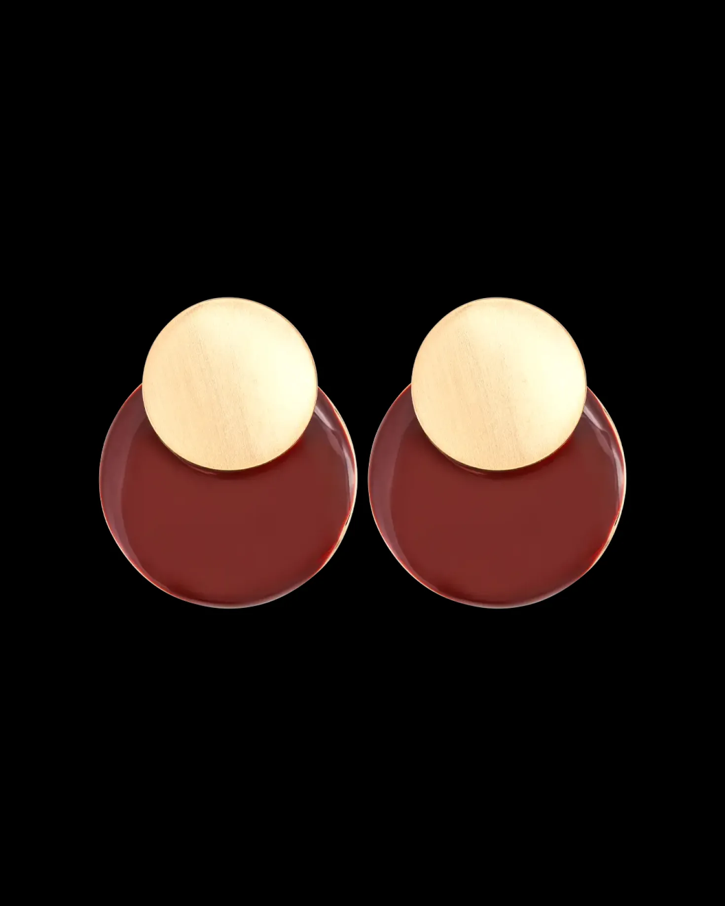 Clous d'oreilles - Burgundy Circles