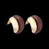 Clous d'oreilles - Burgundy Shine