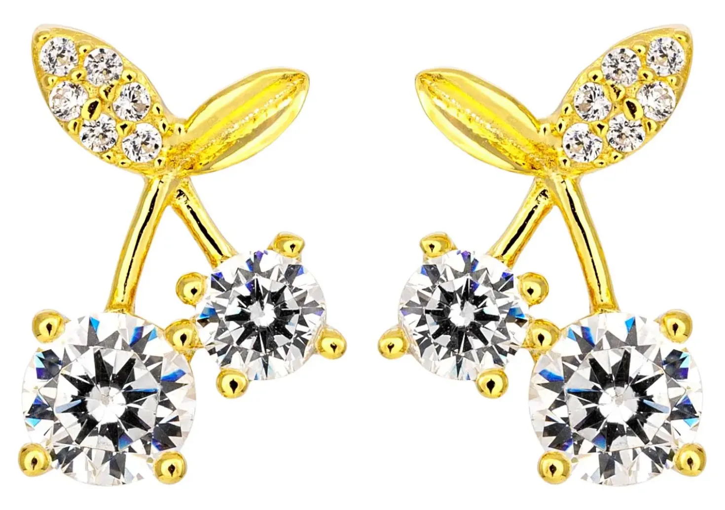 Clous d'oreilles - Cherry Sparkle