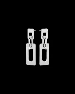 Clous d'oreilles - Chrome Rectangles